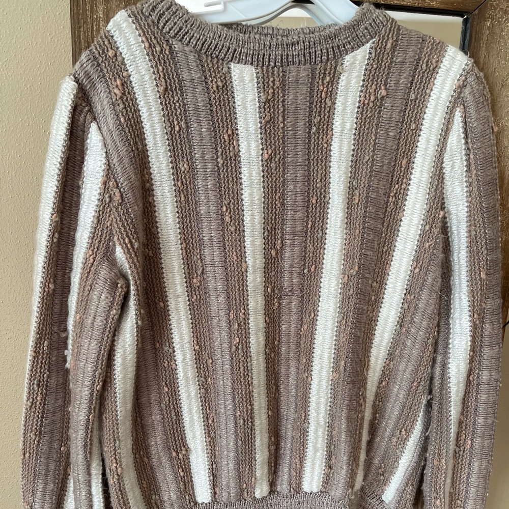 Chunky knit sweater.